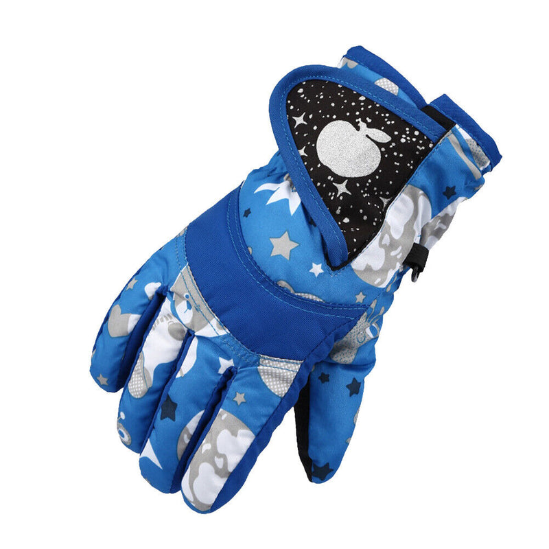 Anti-Skid Warm Ski Gloves Windproof Outdoor Cycling Skating Gloves for Boy Girl