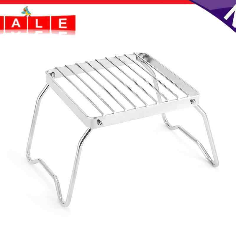 Portable Folding Grill Rack Backpacking Camping Stove Campfire BBQ Grill Stand