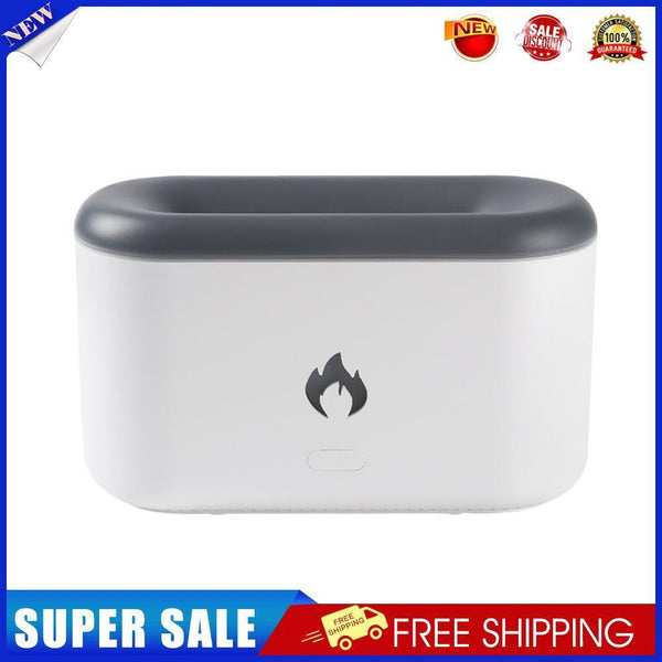 Essential Oil Diffuser Flame Humidifier Home Office Aromatherapy (White)