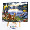 DIY Paint By Number Kit Lake House Scenery Acrylic Paint Art Craft Decor Gift
