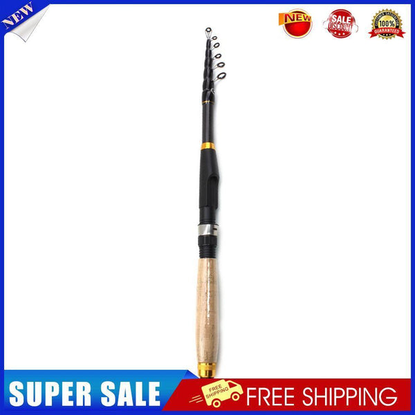 Ultra Short Telescopic Mini Spinning Fishing Rod Carbon Fiber Pole (2.1m)