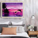 Dolphin 5D DIY Diamond Painting Kits Full Square Drill Mosaic Art Crafts Pi