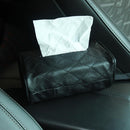 PU Leather Car Tissue Box Towel Napkin Papers Container Holder Auto Accessories