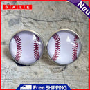 Women Girls Fashion Baseball Glass Stud Stainless Steel Earrings Party Jewelry