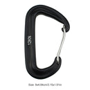 5pcs Aluminum Carabiner Outdoor Camping Hammock Climbing  Buckle (Black)