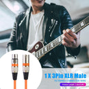 5.9ft DMX Stage DJ Cable  XLR 3Pin Male to Female Connector Wire (Orange) Newly