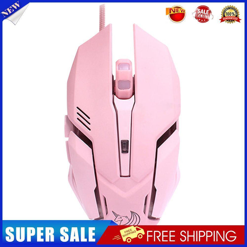 Cute USB Wired 3200DPI Adjustable Colorful Backlight Optical Gaming Mouse