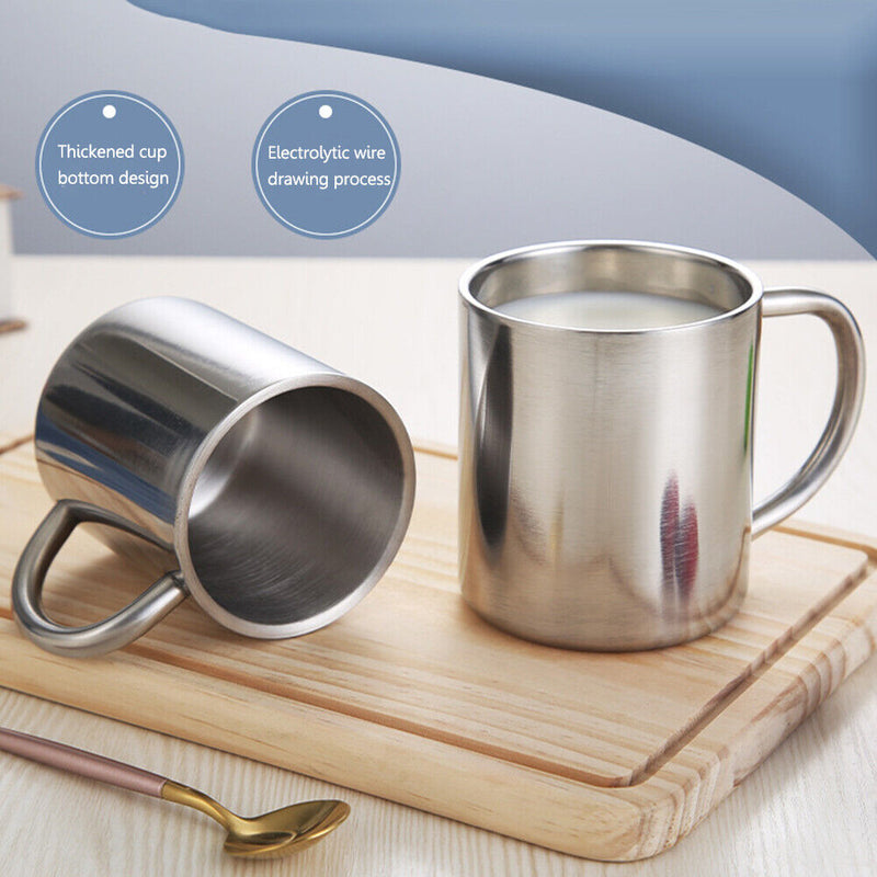 300ml Outdoor Stainless Steel Cup Beverage Coffee Tea Mug Camping Drinkware
