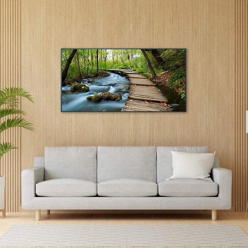 Forest Trestle Bridge Oil Paint By Numbers DIY Canvas Wall Art Picture Crafts