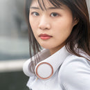 Summer Mute Leafless Air Cooling Hanging Neck Fan for Sports Travel (White)