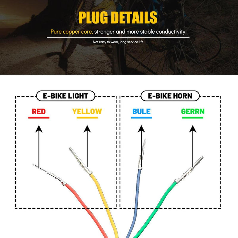 Light Horn Turn Switch Button For Mountain Bicycle E-Bike Electric Scootern.