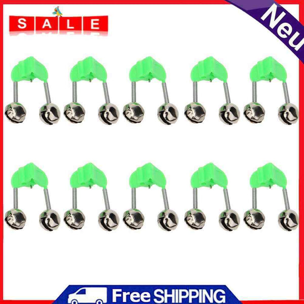 10pcs Fishing Bite Alarms Fishing Rod Stalk Bells Clamp Tip Fishing Tools