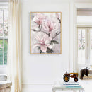 Pink Flower Oil Paint By Numbers Kits Canvas Picture Wall Art DIY Craft Coloring
