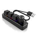 USB RGB Copy Paste Keyboard 3 Keys 1 Knob Programmable Custom Keypad for De