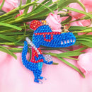 4pcs DIY Full Drill Special Shaped Diamond Painting Animals Bag Keychains Newly