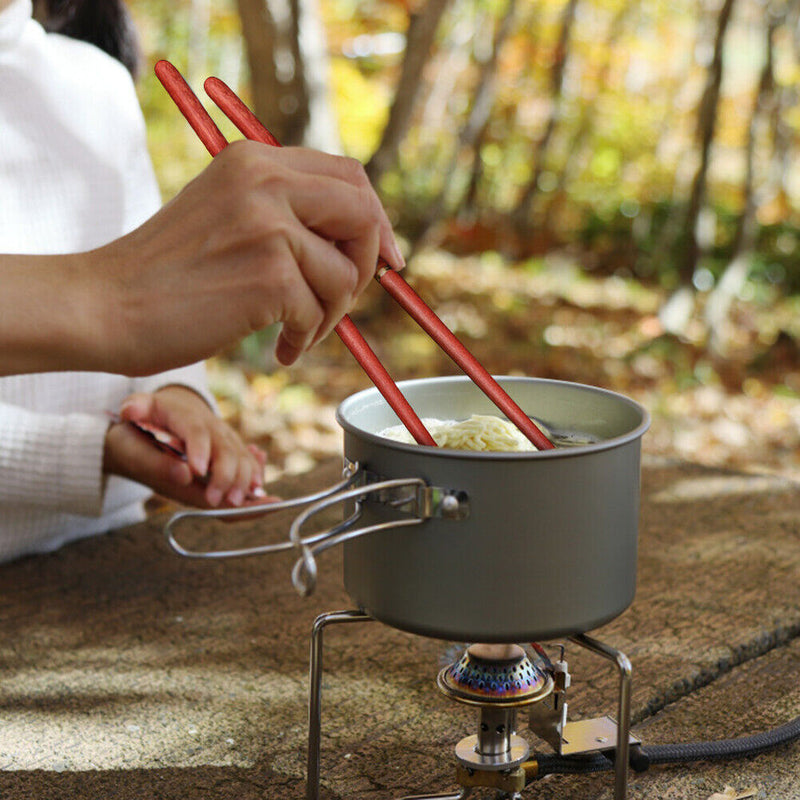 1 Pair Wooden Folding Chopsticks Outdoor Camping Tableware Portable Chopstick