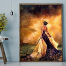 5D DIY American Woman Full Round Drill Diamond Painting Kit Rhinestone