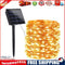 2xSolar String Lights Waterproof Copper Wire Fairy Lamp (Warm White 100LED)
