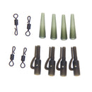 90pcs Safety Lead Clip + Size 8 Quick Change Swirl + Tail Rubber Carp Fishi