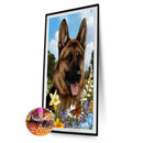 5D DIY Full Drill Diamond Painting Dog Garden Cross Stitch Embroidery Kits