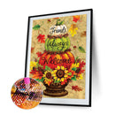 5D Diamond Pumpkin Painting Set for Kids, Plants, Crystal Rhinestone Embroidery, K
