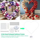 1 Set Balloon Column Arch Kit Heart Shape Balloon Stand Holder for Wedding Decor