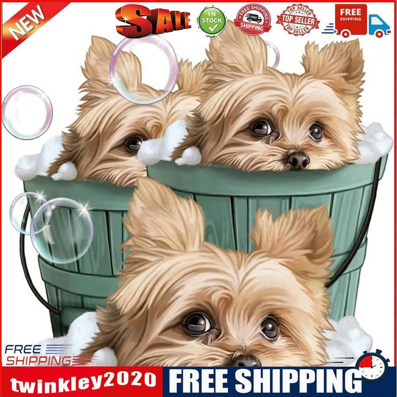 Diamond painting DIY round diamond three puppies B1673