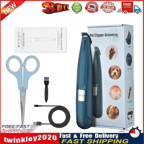 Electric Dog Hair Clippers USB Grooming Haircut Trimmer Shaver Cutter Set Newly