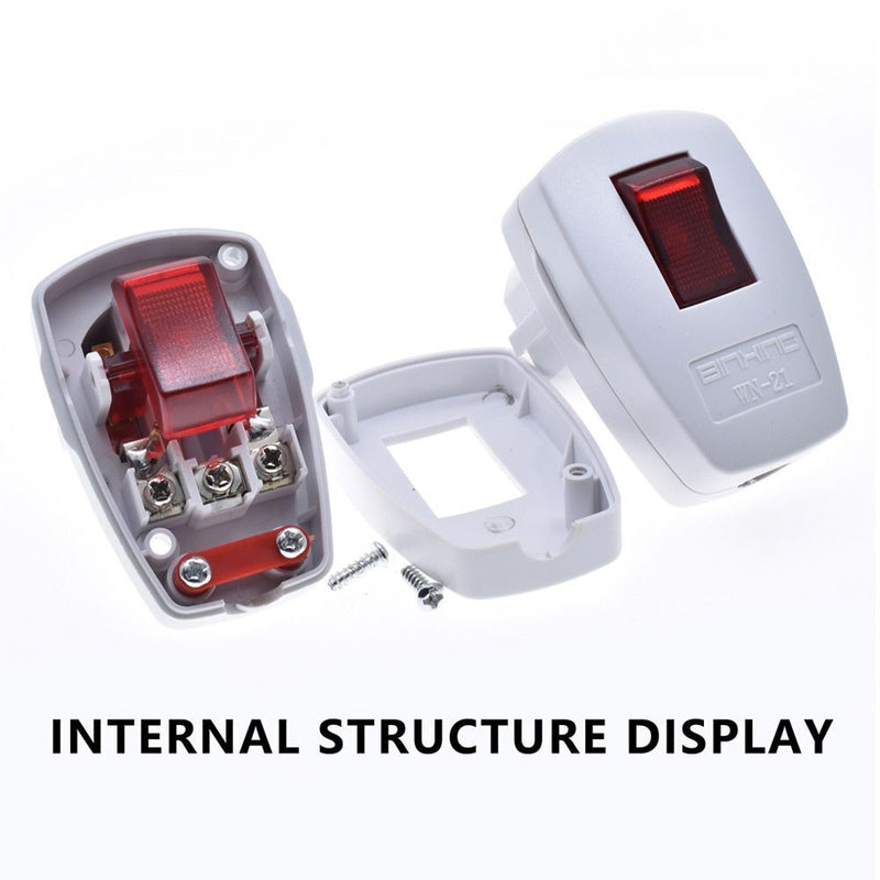 EU Plug 2Pin Receptacle Connector Power Swtich Plug Adapter Power Plug