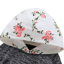 Kids Long Sleeve Floral Hoodie Pants 2pcs Cotton Clothing Set (Printed 2-3Y-2546