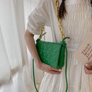 Women Geometric PU Messenger Bag Fashion Solid Color Chain Rectangle Handbags