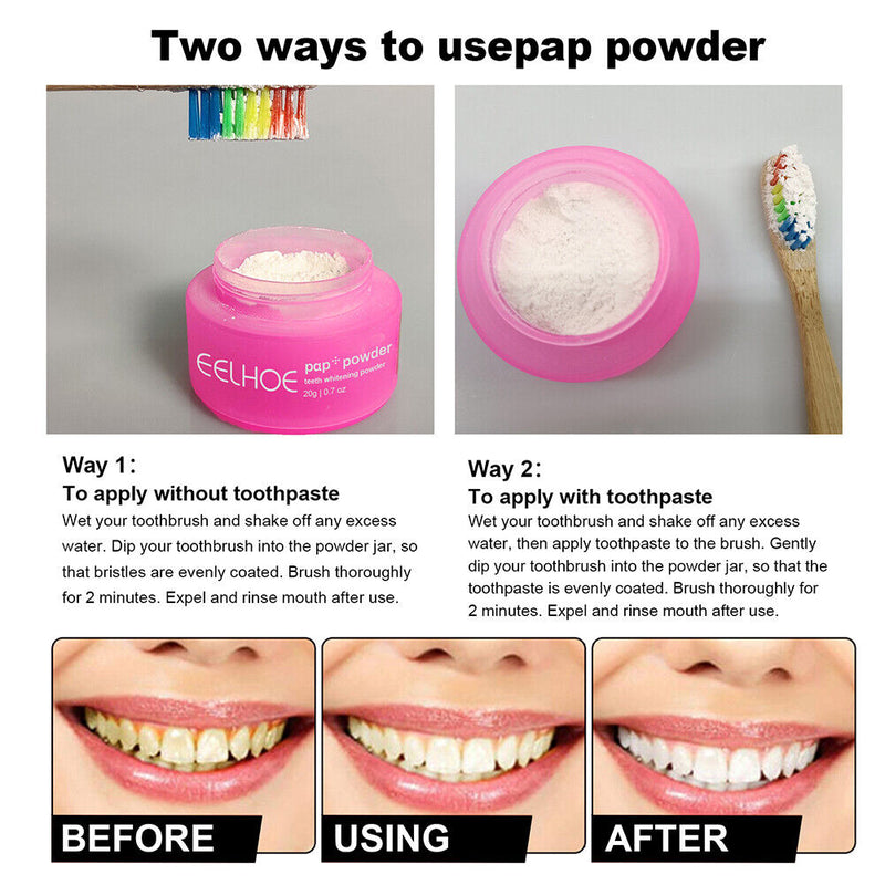 Teeth Beauty Powder Mild Non-Irritating Remove Tobacco Tea Stains for Teeth Care