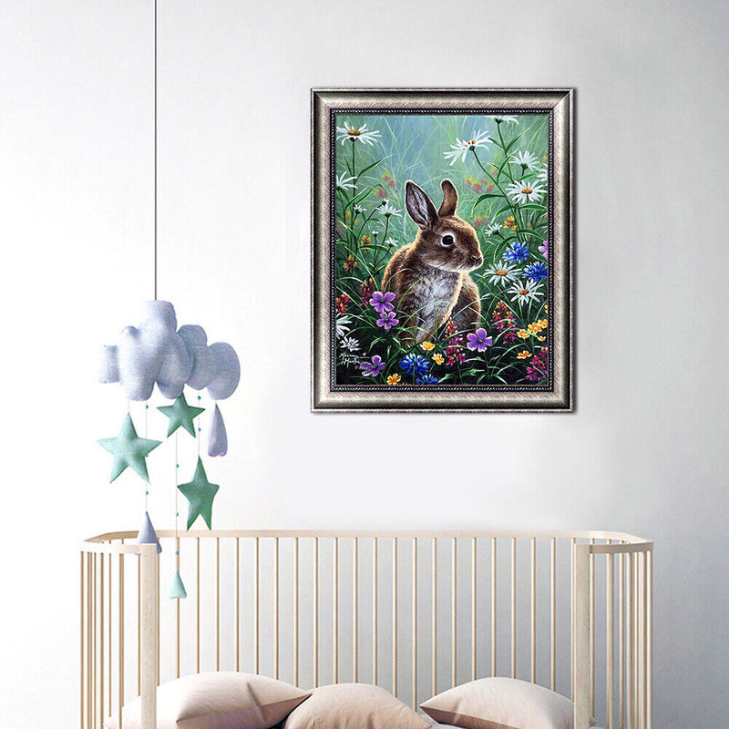 5D Diamond Painting Rabbit Full Round Drill Rhinestone Women DIY Animal Picture