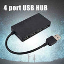 Black USB 2.0 Hi-Speed 4-Ports Splitter Hub For PC Speed High K4N4