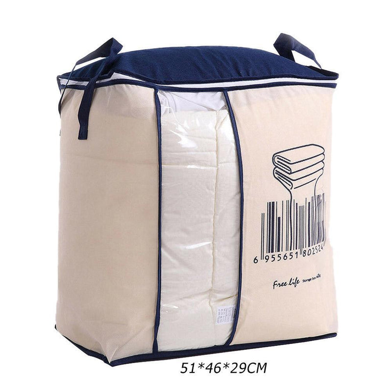 Non-Woven Fabric Quilt Storage Bag Clothes Divider Wardrobe Closet Box Organi