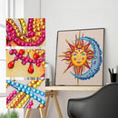 Diamond Painting Kit 5D Special Shaped DIY Sun Moon Rhinestone Pictures Newly
