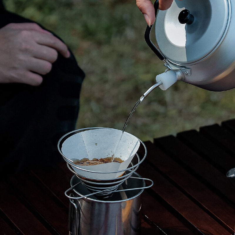 800ml Outdoor Teapot Kettle Lightweight Camping Hiking Coffee Pot (01)