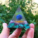 Crystal Energy Generator Pyramid Healing Stone Positive Energy Collect (C) Newly