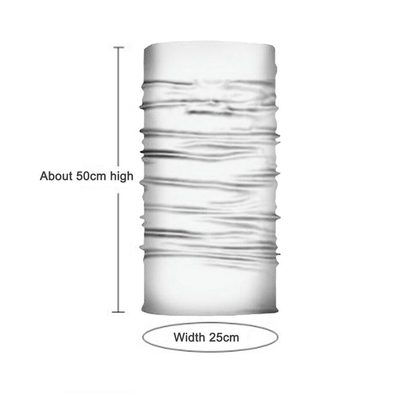 Cycling Camping Neck Tube Scarf Outdoor Gaiter Bandana Headband (White) Newly