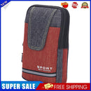 Men Oxford Cloth Belt Bags Zipper Reflective Striped Fanny Pack (Orange)