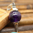 Amethyst Ball Dowsing Pendulum Healing Divination & Gift Meditation Crystal I2E4