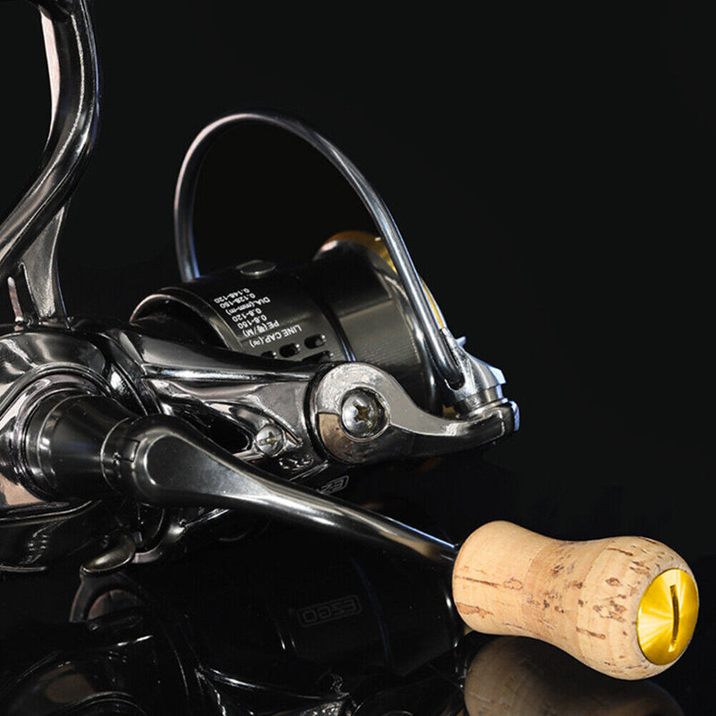 Fishing Reel Handle Knob DIY Wood Cork Grip Replacement for Baitcasting Spinning