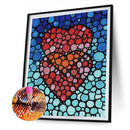 5D DIY Crystal Diamond Painting Love Heart Full Round Drill Mosaic Art Pict