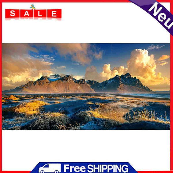 80x40cm Colorful DIY Paint By Numbers Kit Mountain Landscape Decor Art Hanging
