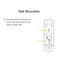 Corded Phone Wall Mountable Landline Telephone Big Button for Home (White)