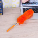 Adjustable Stretch Extend Microfiber Duster Dusting Brush Cleaning (Orange)