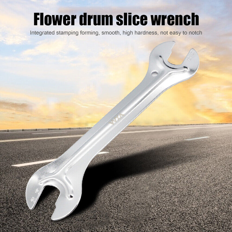Carbon Steel Bike Head Open End Axle Hub Cone Wrench Spanner Bicycle Repair