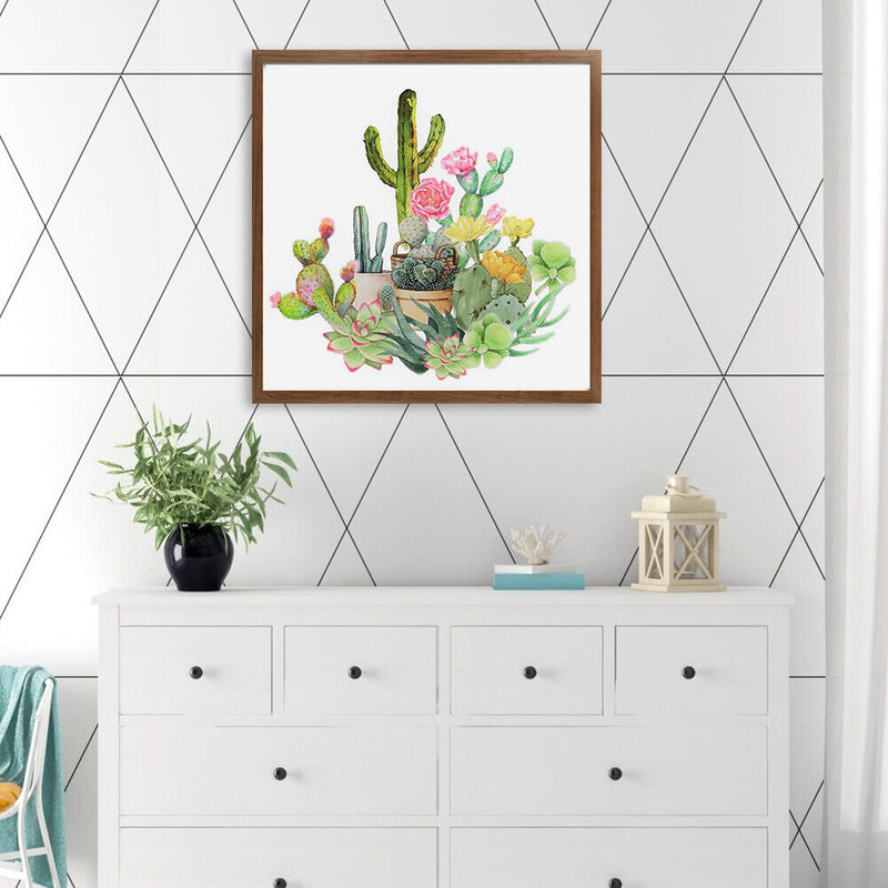Full Round Drill 5D DIY Rhinestone Diamond Painting Cactus Handwork Home Decor