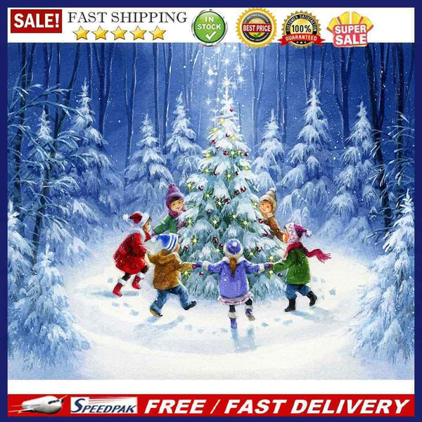 Christmas Tree Kids Oil Paint By Numbers DIY Wall Art Craft Home Decoration Gift