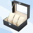 3 Slots Watch Box Portable Travel Jewelry Bracelet Storage Case Rings Organizer